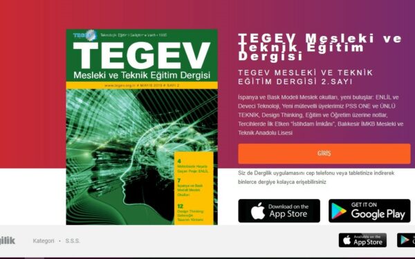 TEGEV Dergilerimiz DERGİLİK Uygulamasında