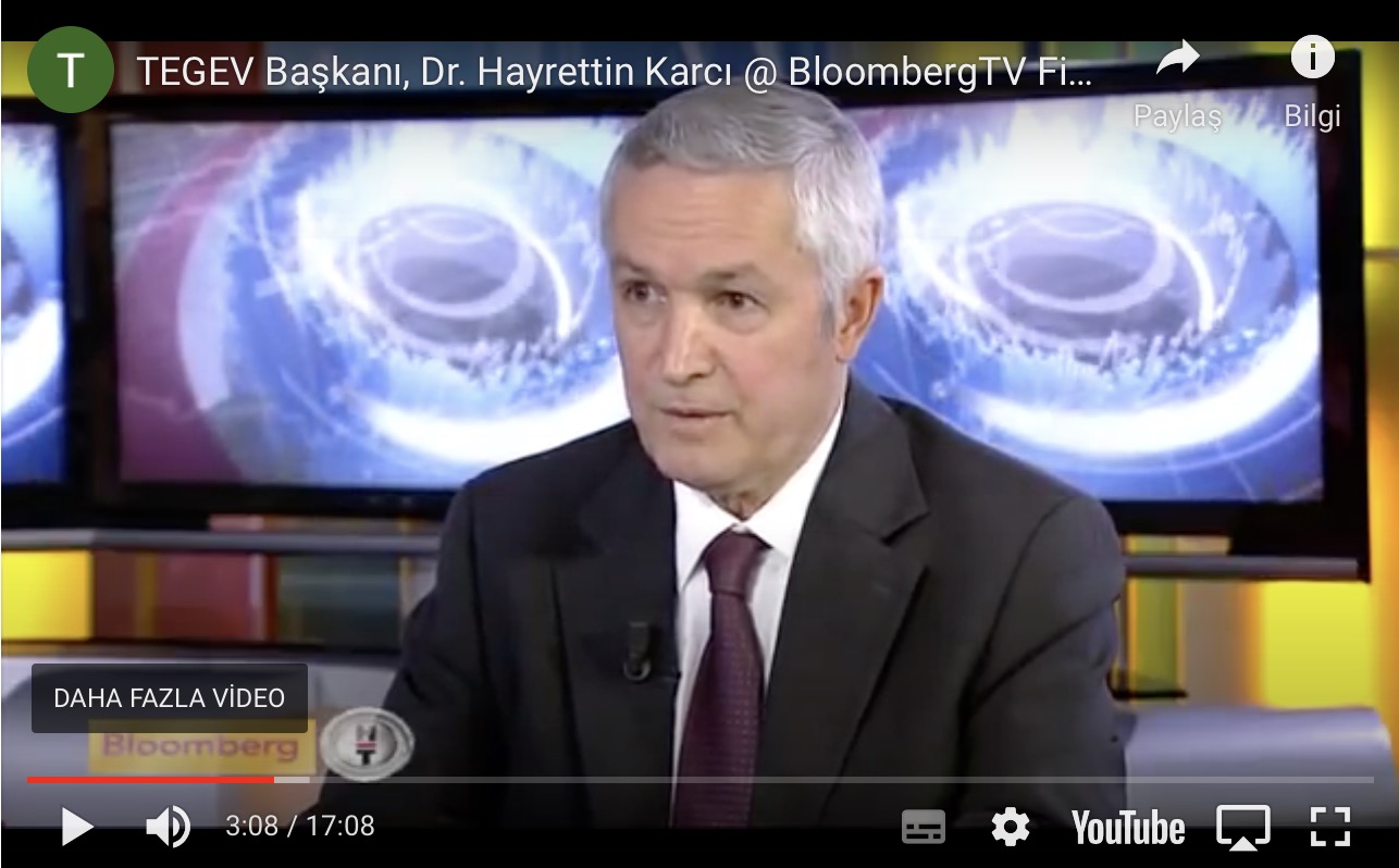 TEGEV Başkanı, Dr. Hayrettin Karcı @ BloombergTV Finans Merkezi